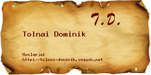 Tolnai Dominik névjegykártya